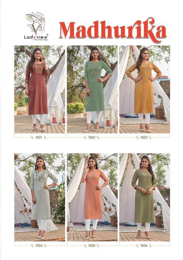 Ladyview Madhulika Rayon Stylist Emroidery Kurti 